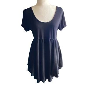 NWOT-LOTUS TRADERS-BLACK BABYDOLL TOP-SIZE XL